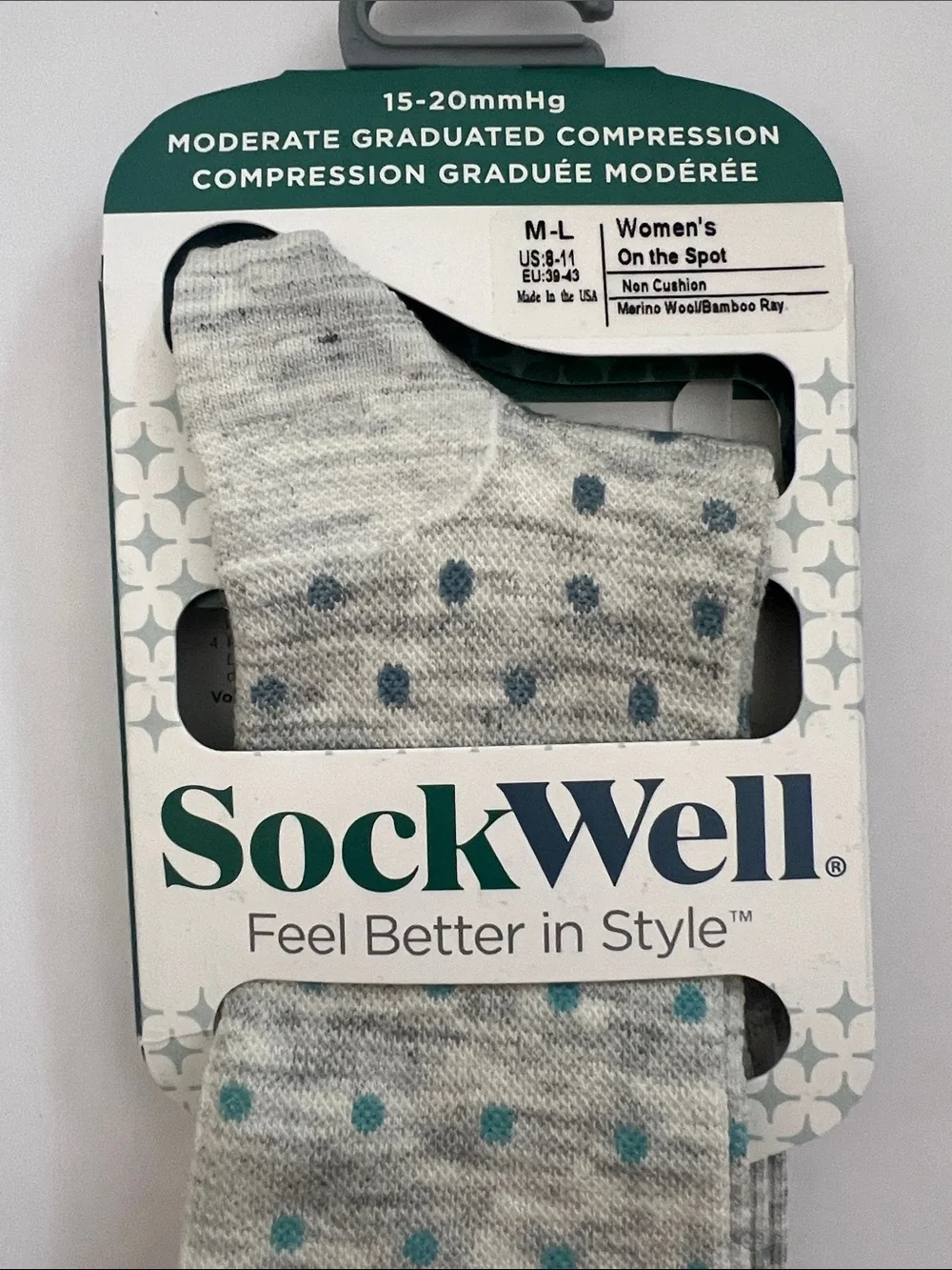 SockWell Moderate Graduated Compression Women’s Merino Wool Socks